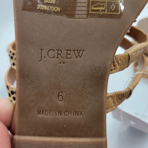 J. Crew Leopard Print Slide Sandals Sz 6 - Picture 6 of 12